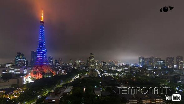 東京タワーのタイムラプス