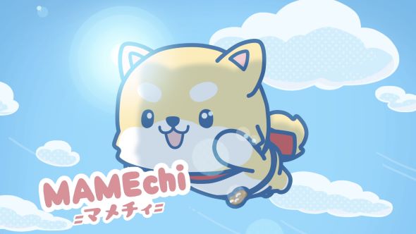 空を飛ぶ「まめちぃ」