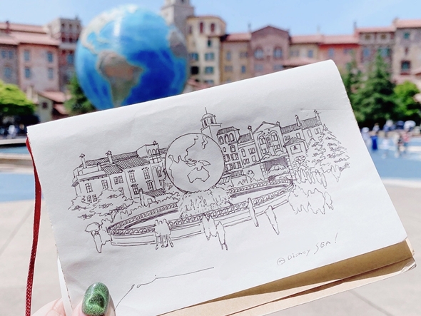 ディズニーシーのパークスケッチ