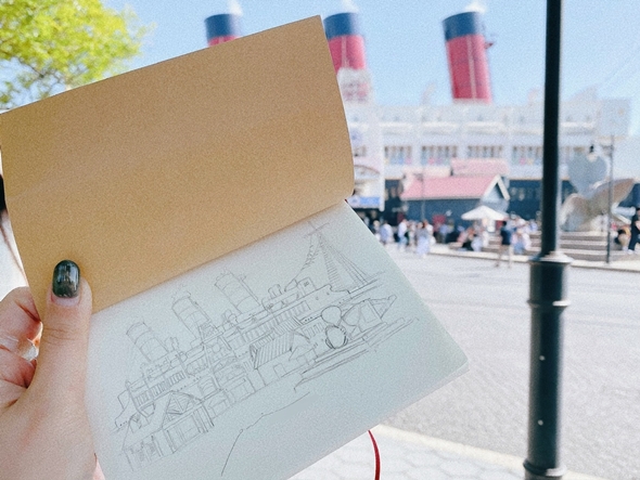 ディズニーシーのパークスケッチ