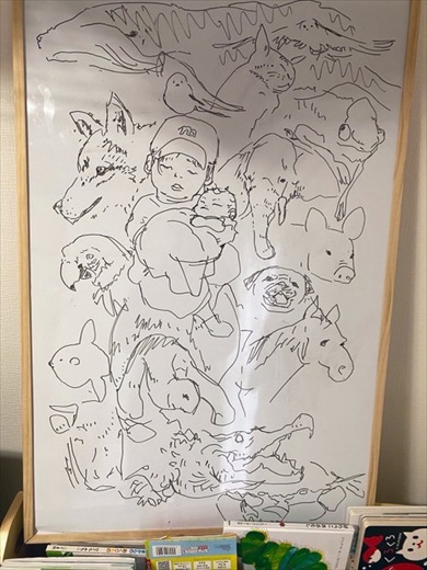 息子のために買ったホワイトボード