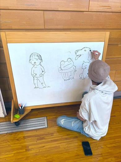 息子のために買ったホワイトボード
