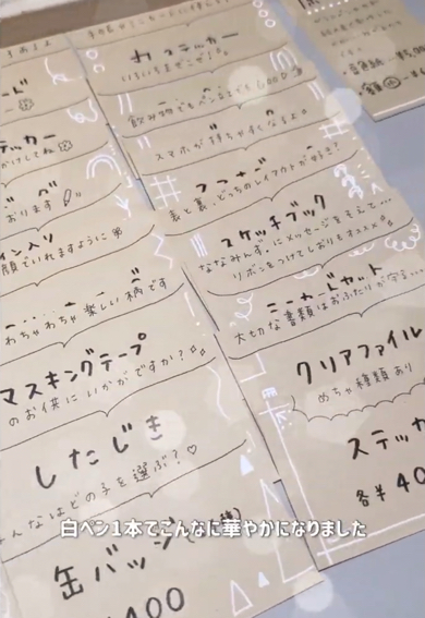 華やかなメッセージカードの完成