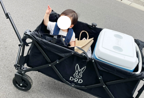 キャリーワゴンと赤ちゃんはかわいい