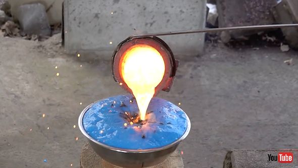 スライムに溶岩を注ぐ