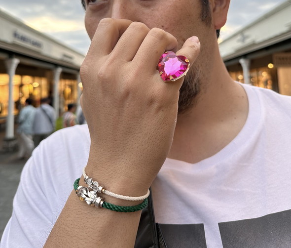 5歳娘による夫ワンポイントコーデ