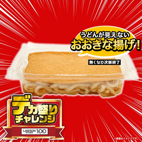 おおきな揚げの冷しきつねうどん