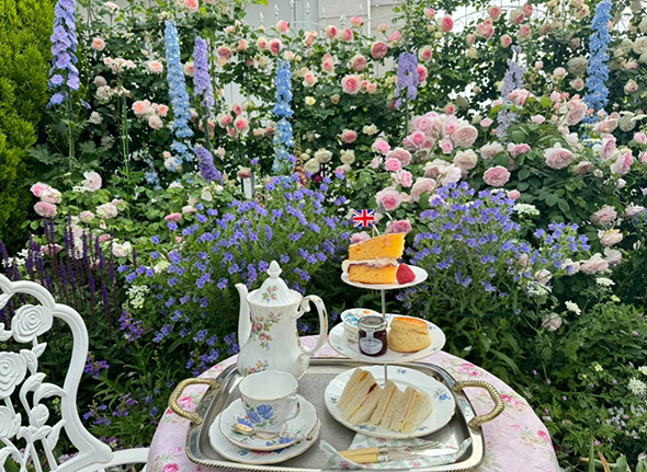 花々が咲き乱れるお庭