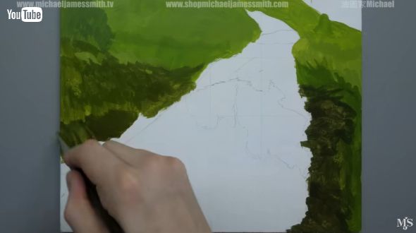 水たまりを描く油絵画家Michael James Smith