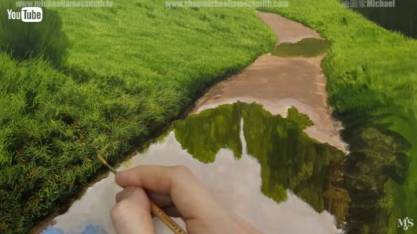 水たまりを描く油絵画家Michael James Smith