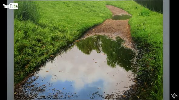 水たまりを描く油絵画家Michael James Smith