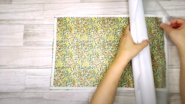 ウイリアム・モリスのカットクロスで縫わないポーチ