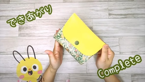 ウイリアム・モリスのカットクロスで縫わないポーチ