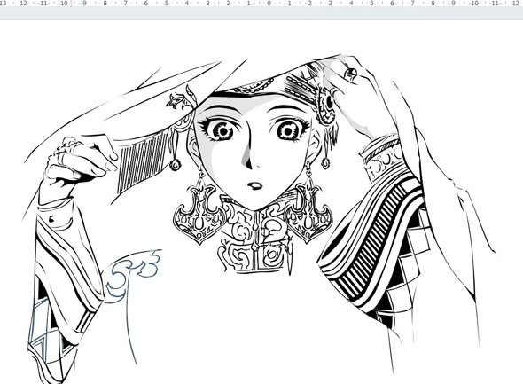 パワーポイント イラスト 描く 乙嫁語り アミル PowerPoint