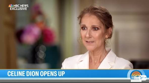 インタビューに答えるセリーヌ・ディオン