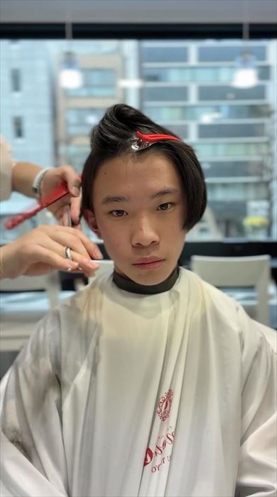 中学生がイメチェン