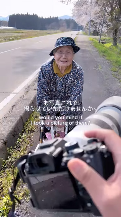 福島 撮影 桜 花見 おばあちゃん 91歳 再会 写真 渡す フォトグラファー