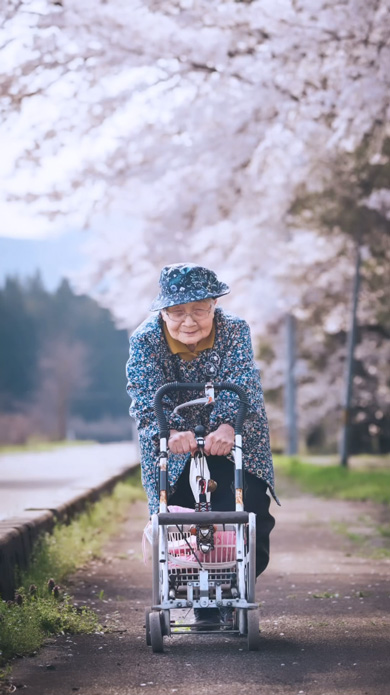 福島 撮影 桜 花見 おばあちゃん 91歳 再会 写真 渡す フォトグラファー