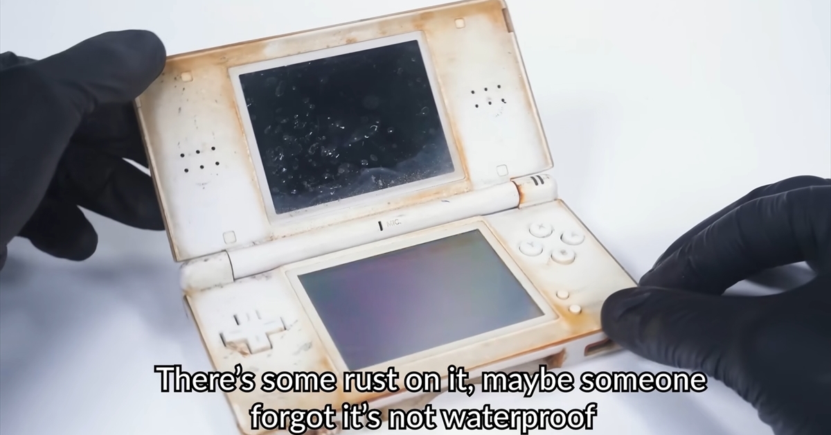 さびてボロボロになった「DS Lite」を完全修復 750万再生の神