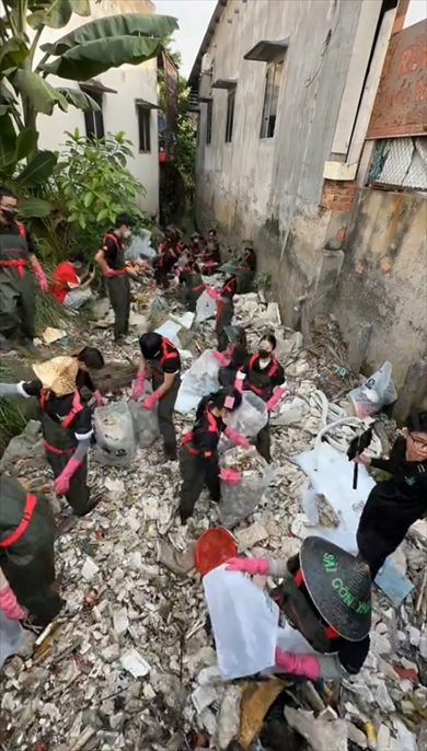 環境保全　ごみ掃除　ベトナム