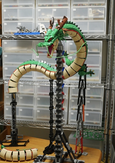 レゴで作ったドラゴンボールの神龍
