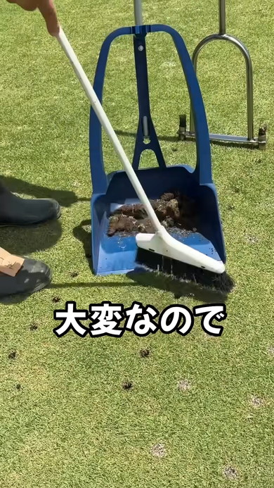 芝生に穴を空けるお手入れ術の紹介
