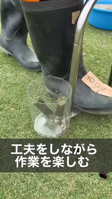 芝生に穴を空けるお手入れ術の紹介