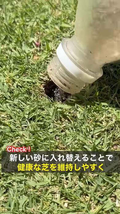 芝生に穴を空けるお手入れ術の紹介