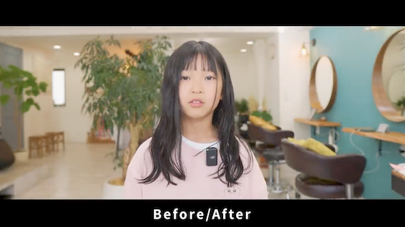 小学5年生の女の子のヘアカット