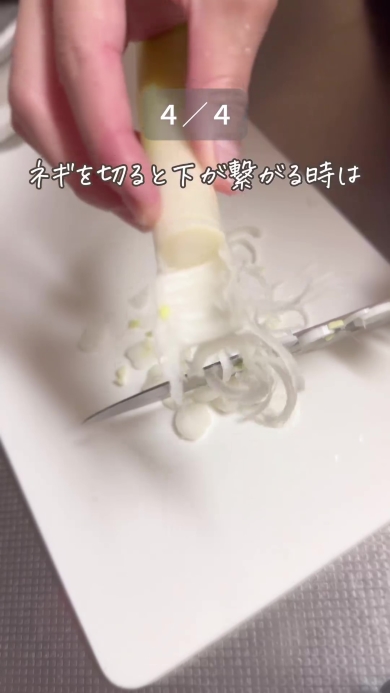 下がつながっている長ネギの画像