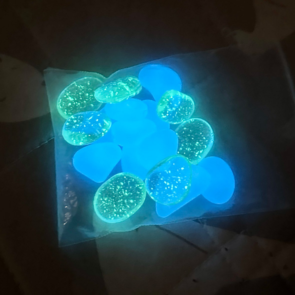 100均 蓄光 ストーン 石 暗い部屋 光らせる 有休 休日 過ごし方