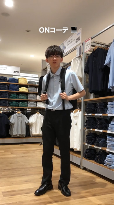 ユニクロ 夏 通勤 エアリズム コットンフルオープン ポロシャツ コーデ