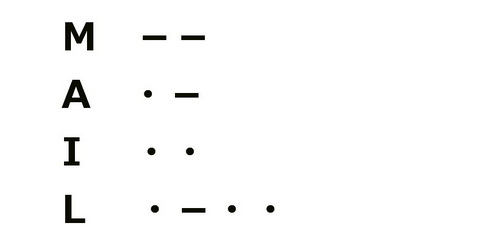 MAILをモールス信号にすると