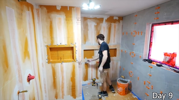 アメリカのバスルームのリノベーション