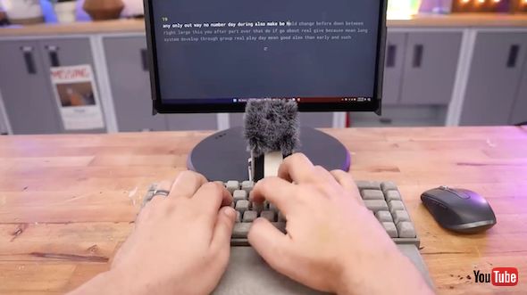 コンクリートでキーボード作り