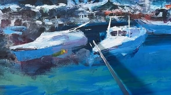 おじいちゃんが指で描いたすごい風景画