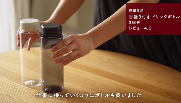 「目盛り付き ドリンクボトル」