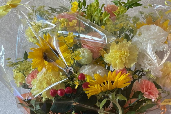 送られたお花