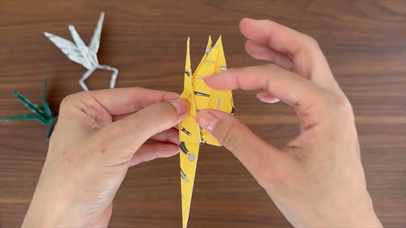 ダンシング折り鶴の作り方