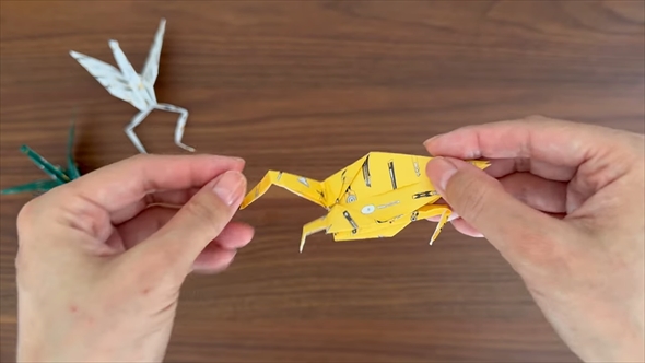 ダンシング折り鶴の作り方