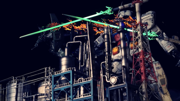 ガンプラジオラマ製作過程