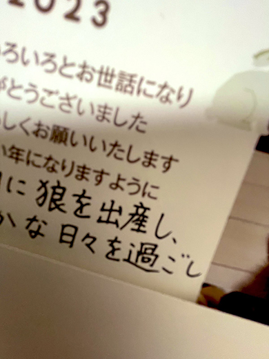 年賀状の書き間違い