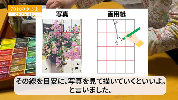 その線を目安に