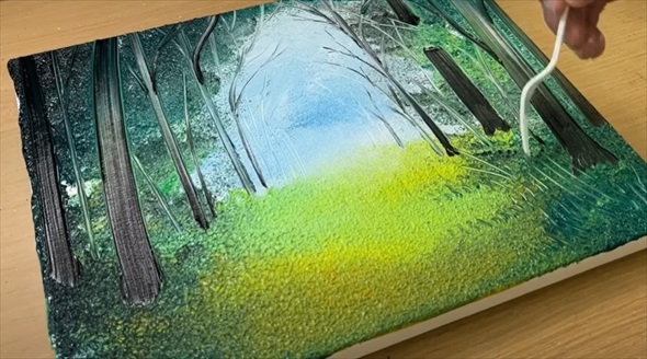 綿棒で絵を描くテクニック