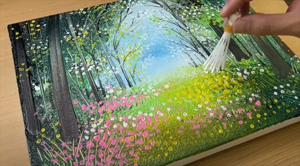 綿棒で絵を描くテクニック