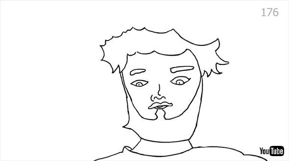 自分の顔を500回トレースしたら