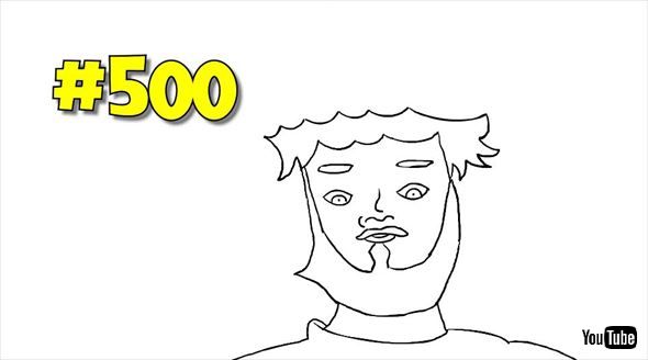 自分の顔を500回トレースしたら