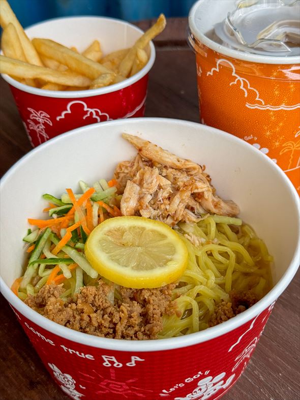 チキン＆ベジタブルの冷やし麺（塩レモン）