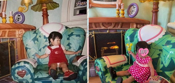 ディズニーランドで撮影した女の子の写真
