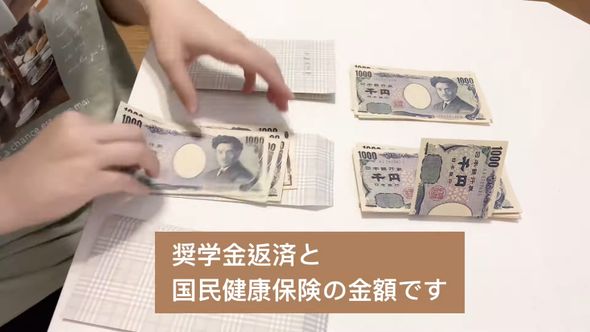 自分の給与から健康保険料などを差し引くパートタイマーの女性